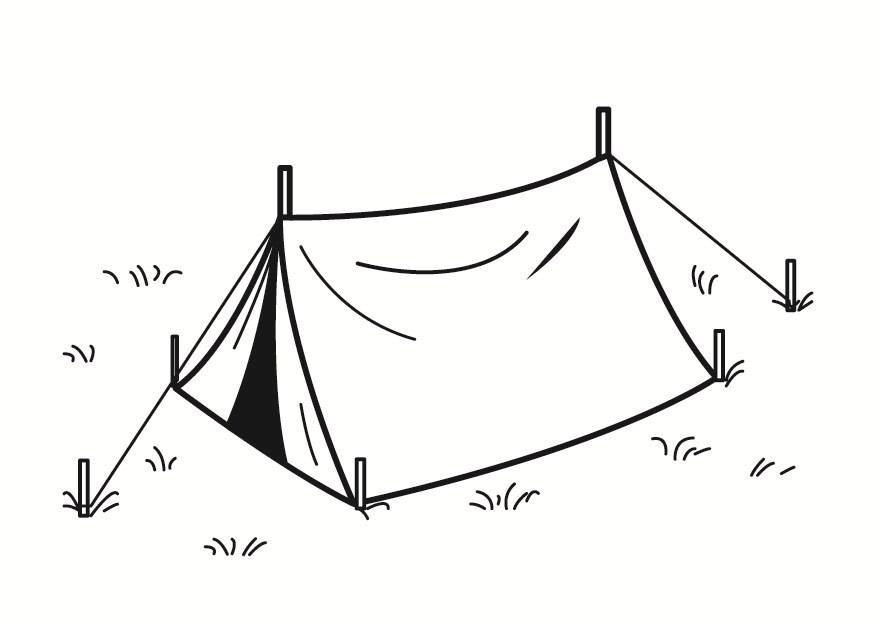 tenda Disegno da colorare tenda