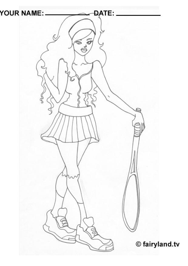 tennis Disegno da colorare tennis