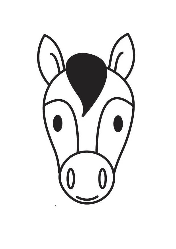 testa di cavallo Disegno da colorare testa di cavallo