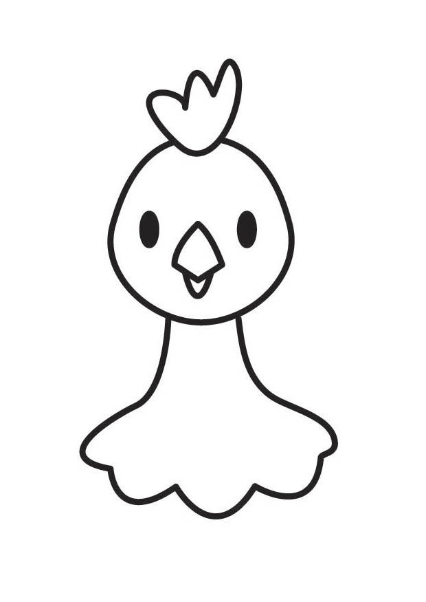 testa di gallina Disegno da colorare testa di gallina