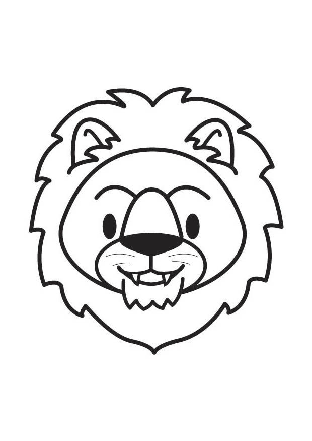 testa di leone Disegno da colorare testa di leone