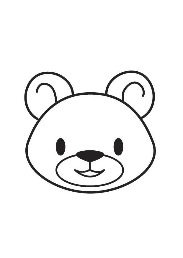 testa di orso Disegno da colorare testa di orso