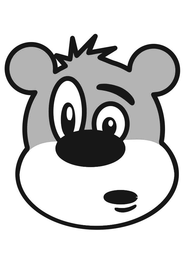testa di orso Disegno da colorare testa di orso