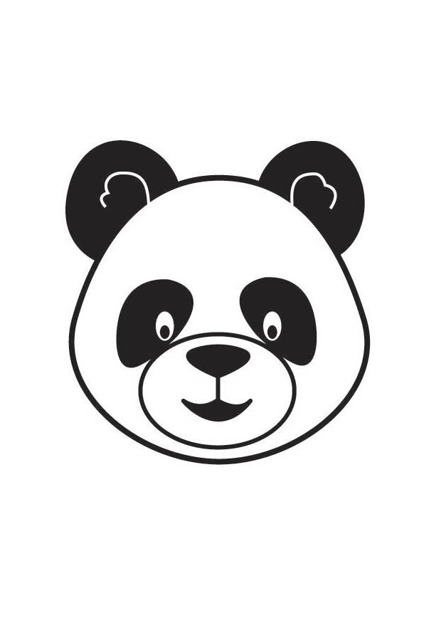 testa di panda Disegno da colorare testa di panda