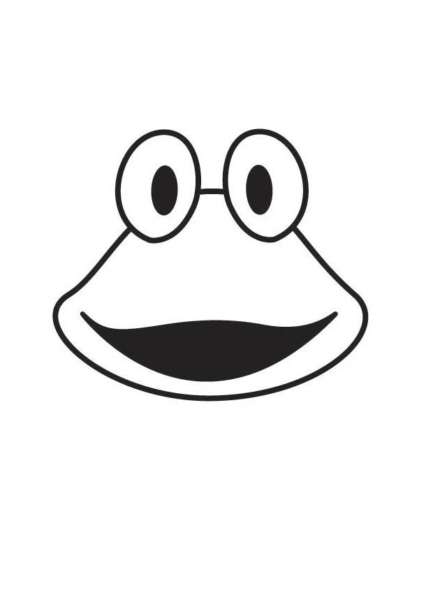 testa di rana Disegno da colorare testa di rana