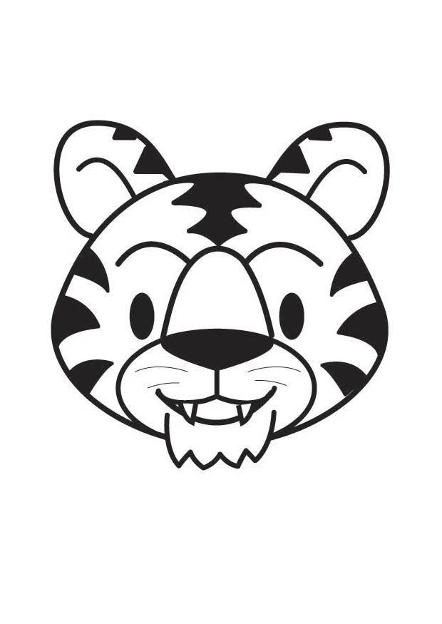 testa di tigre Disegno da colorare testa di tigre
