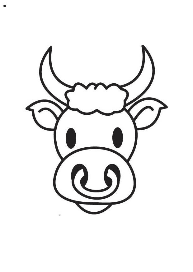 testa di toro Disegno da colorare testa di toro