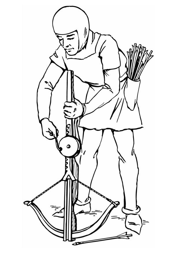 tirare larco Disegno da colorare tirare larco