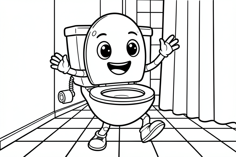 toilette Disegno da colorare toilette