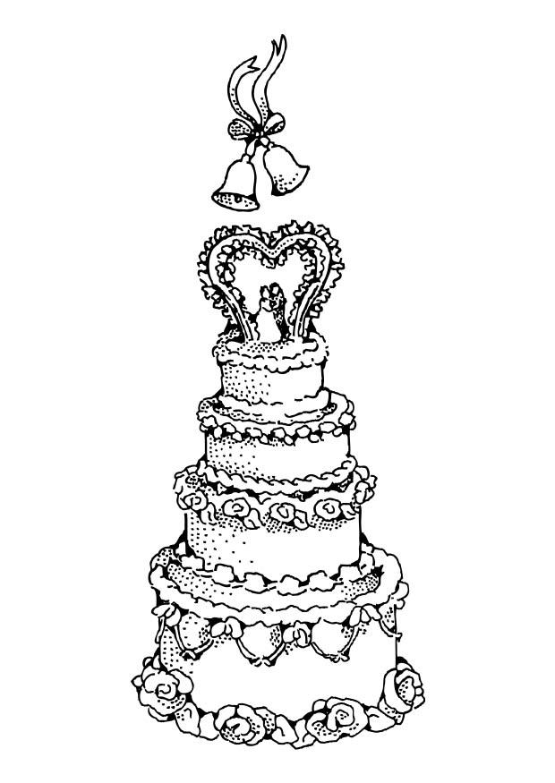 torta nunziale Disegno da colorare torta nunziale