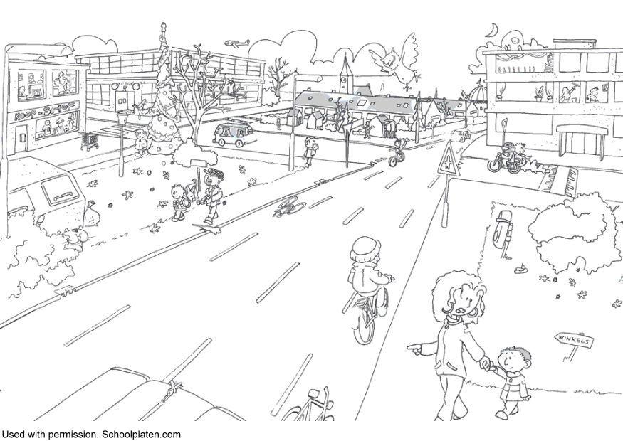 traffico Disegno da colorare traffico