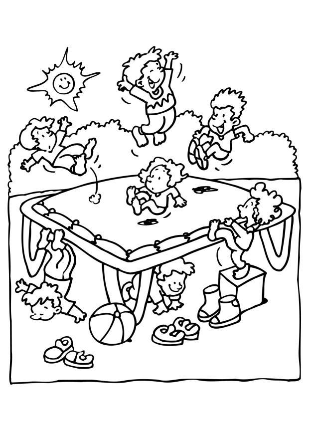 trampolina Disegno da colorare trampolina