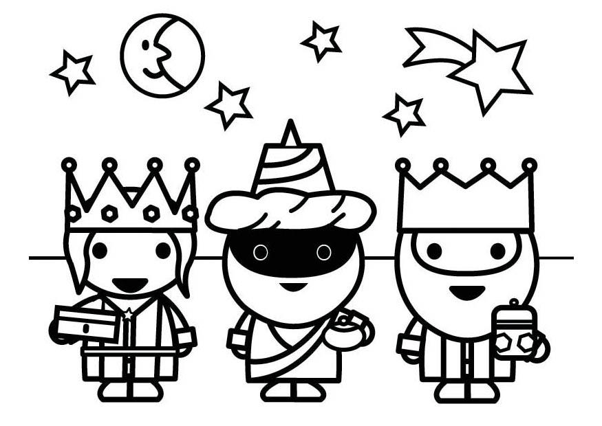 tre magi Disegno da colorare tre magi
