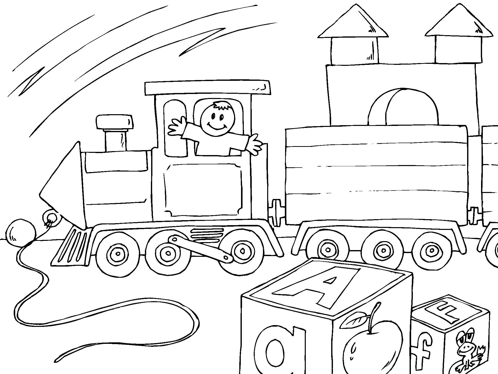treno giocattolo Disegno da colorare treno giocattolo