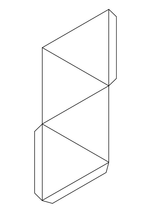 Disegno da colorare triangolo - piramide