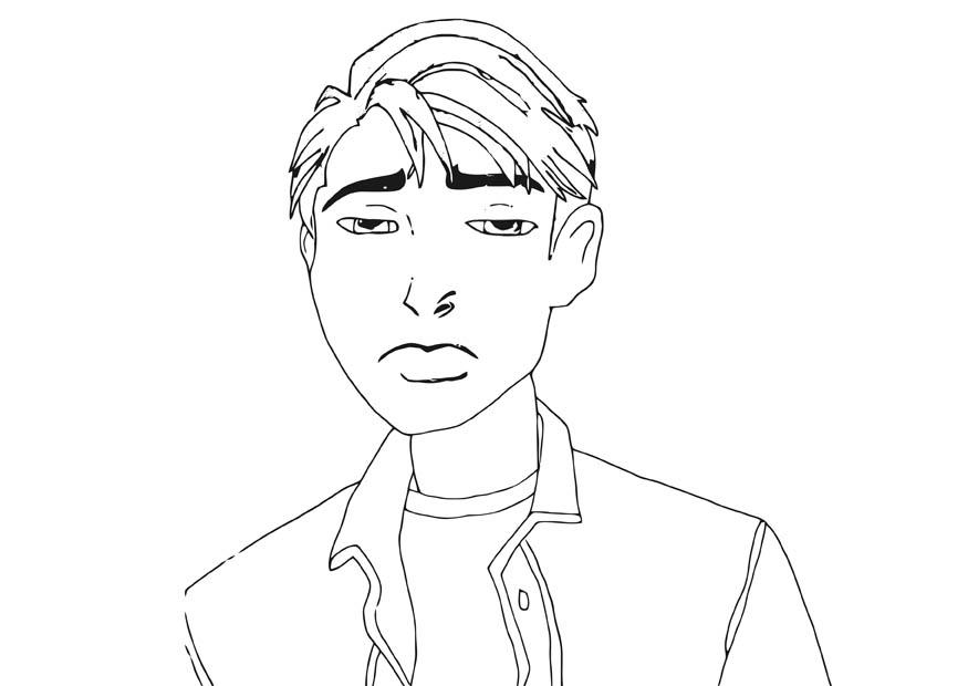 triste Disegno da colorare triste