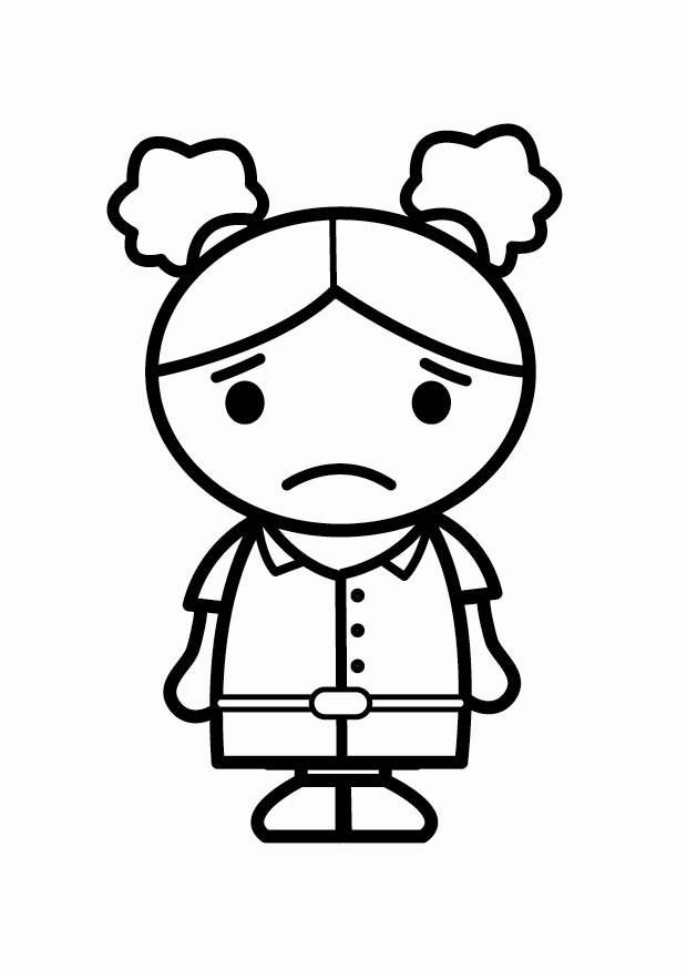 triste Disegno da colorare triste