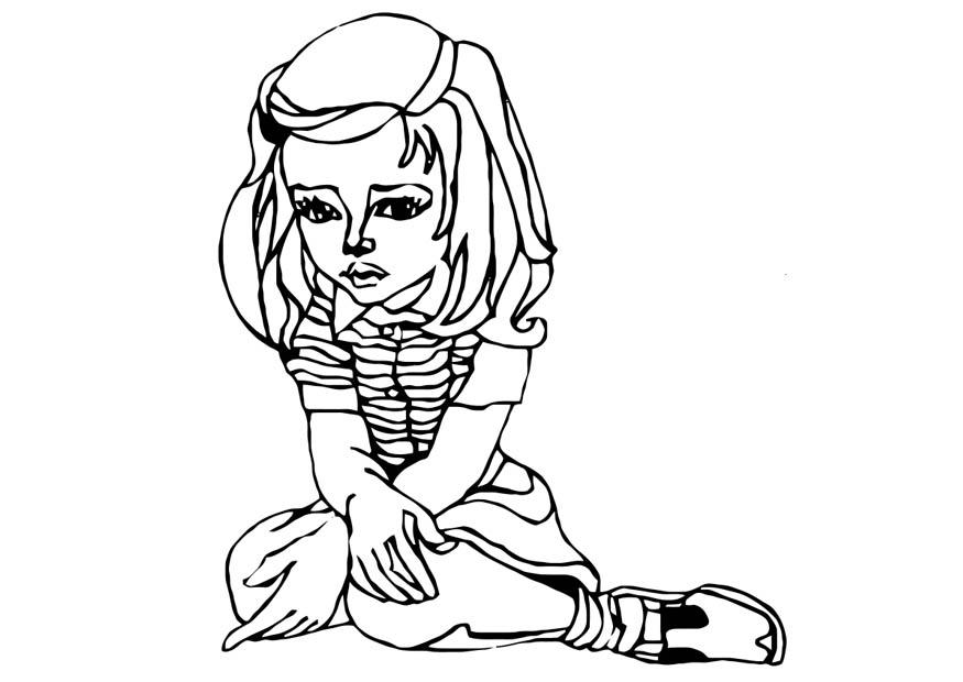 triste - sola Disegno da colorare triste - sola