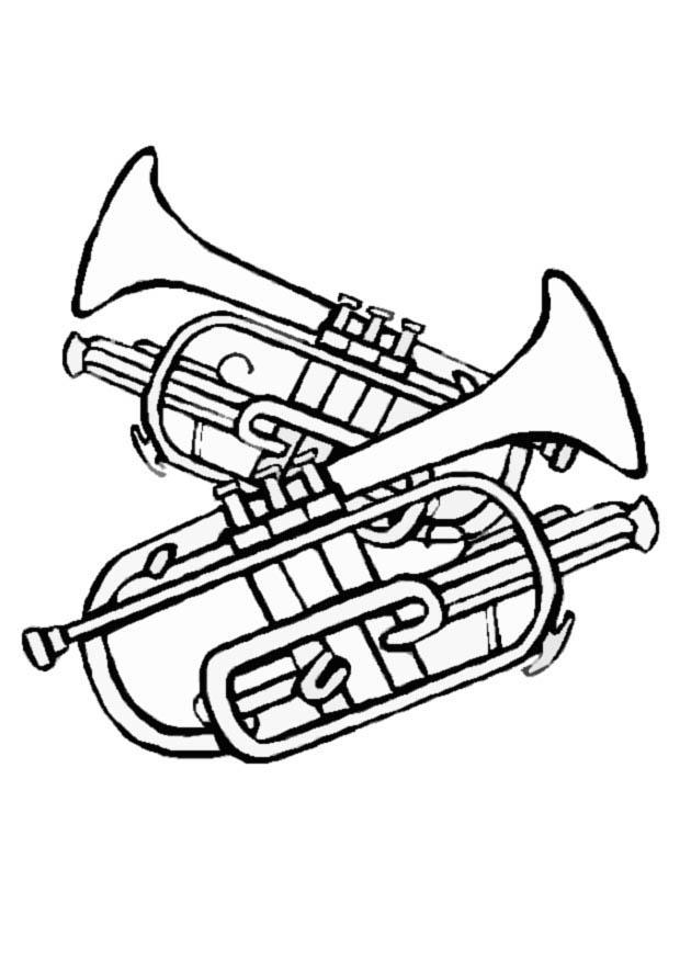 trombette Disegno da colorare trombette