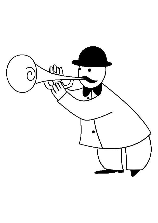 trombettiere Disegno da colorare trombettiere