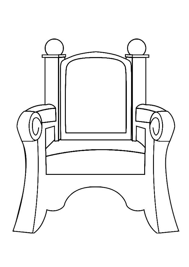 trono di babbo natale Disegno da colorare trono di babbo natale
