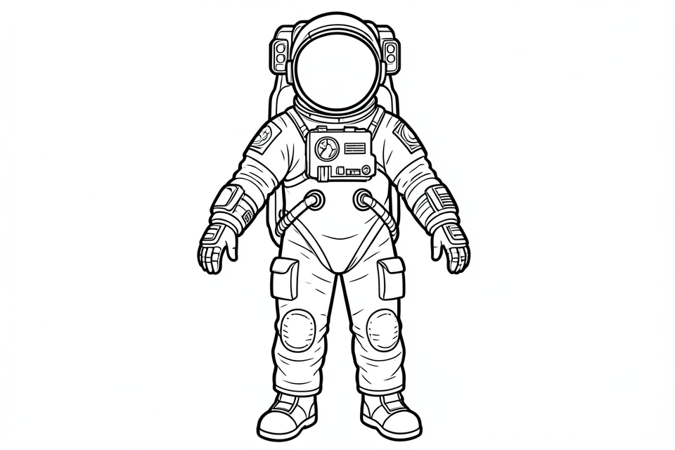 tuta spaziale per astronauta Disegno da colorare tuta spaziale per astronauta