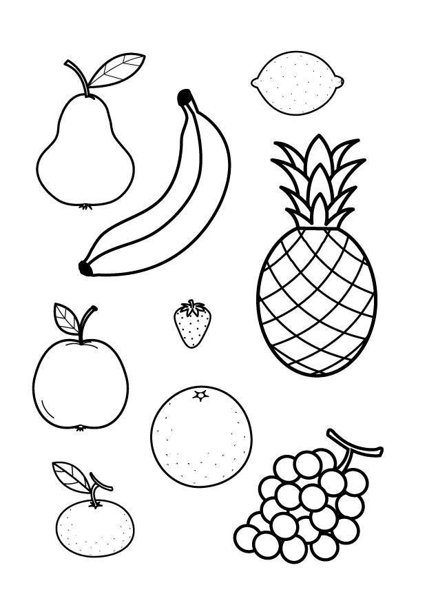 tutti frutti Disegno da colorare tutti frutti