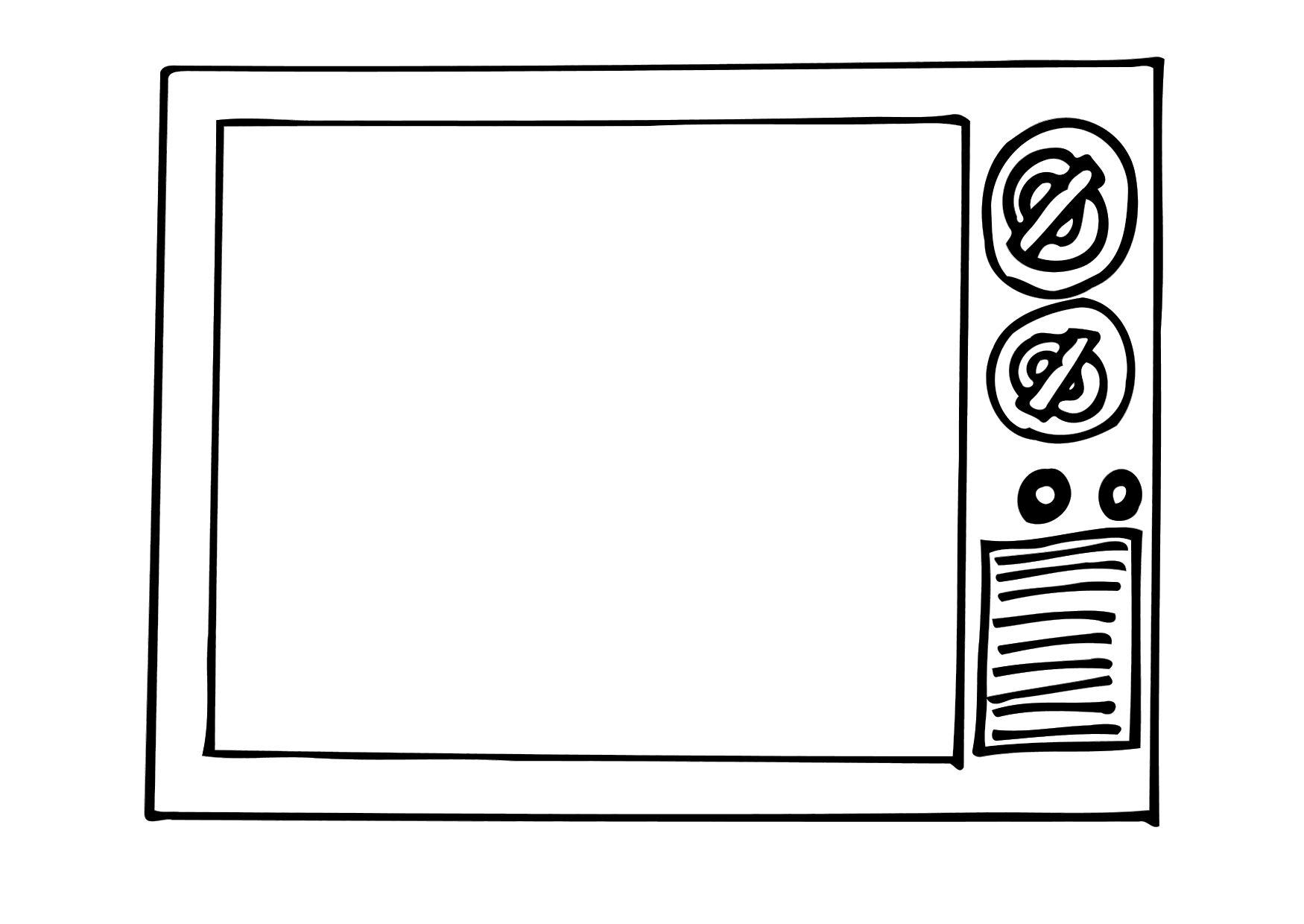 tv Disegno da colorare tv