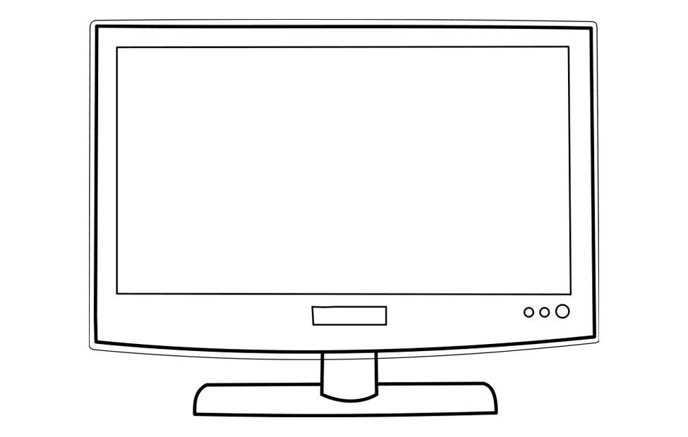tv Disegno da colorare tv
