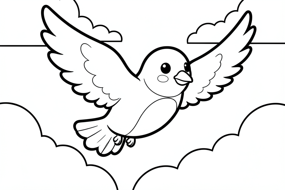 uccellino Disegno da colorare uccellino