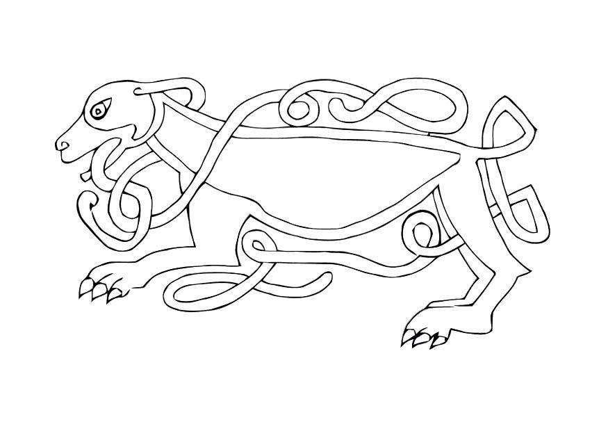 uccello celtico Disegno da colorare uccello celtico