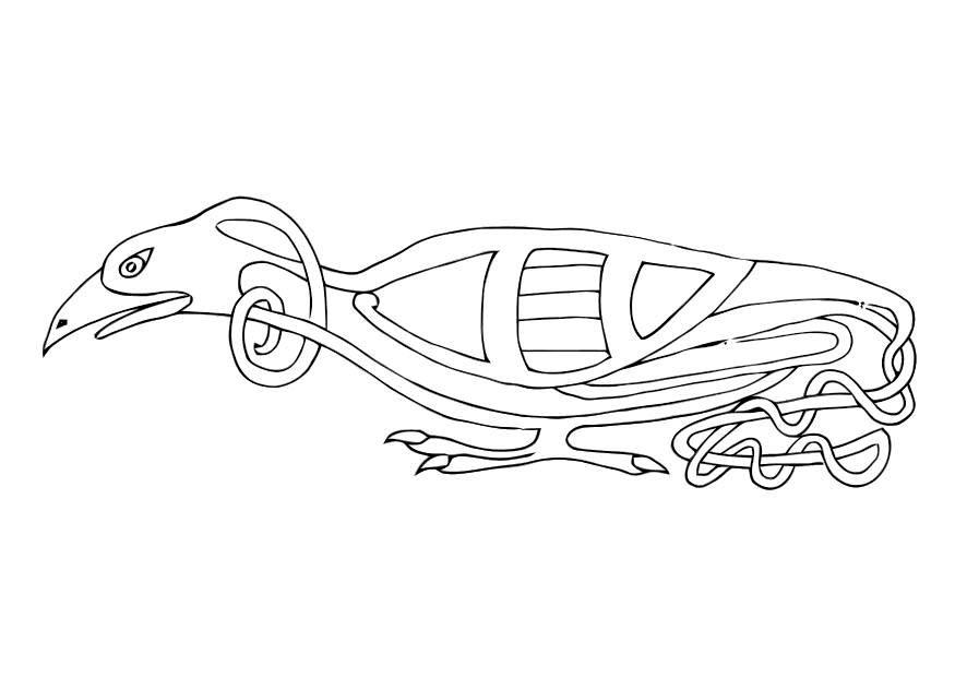 uccello celtico Disegno da colorare uccello celtico
