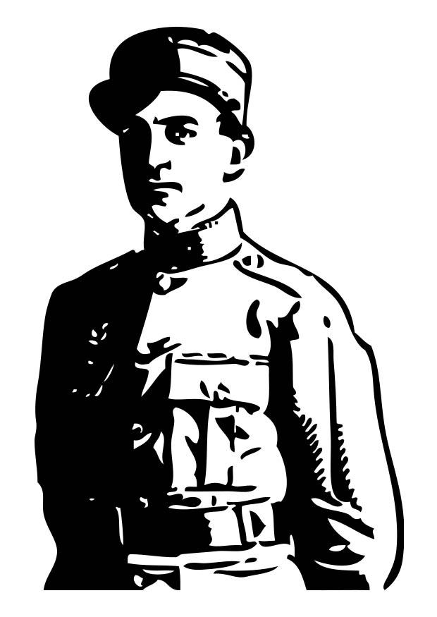 ufficiale nella ii guerra mondiale Disegno da colorare ufficiale nella ii guerra mondiale
