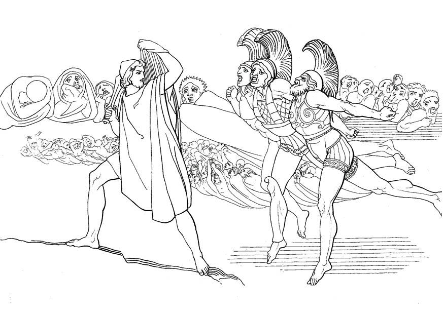 ulisse allinferno Disegno da colorare ulisse allinferno