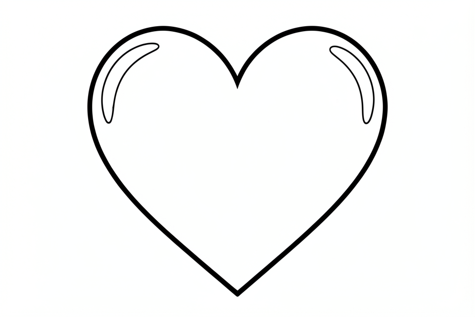 un cuore Disegno da colorare un cuore