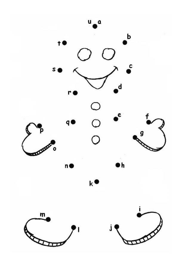 uomo biscotto - lettere Disegno da colorare uomo biscotto - lettere