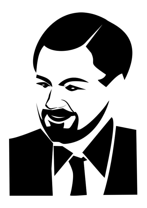 uomo con barba Disegno da colorare uomo con barba