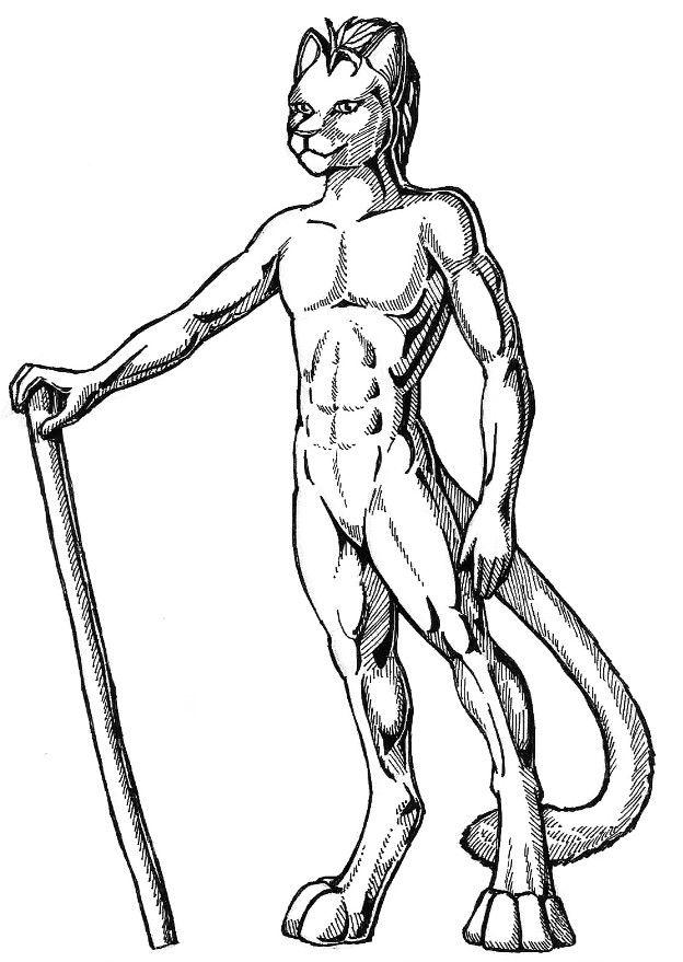uomo leone Disegno da colorare uomo leone
