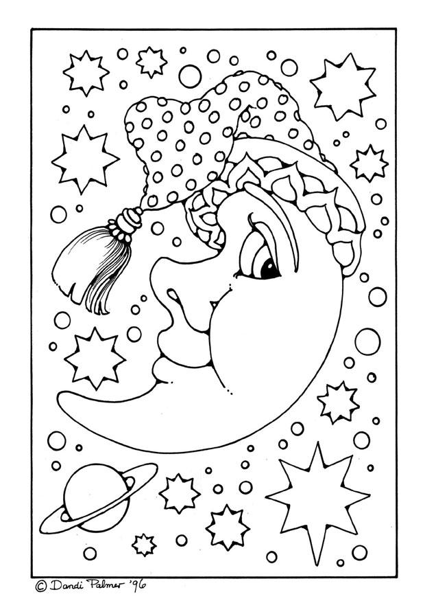 uomo luna Disegno da colorare uomo luna