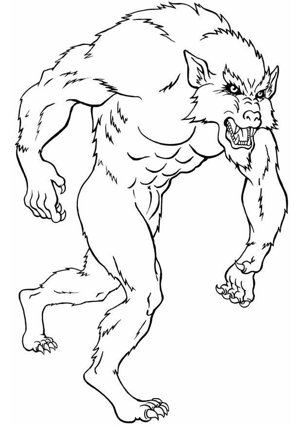 uomo lupo Disegno da colorare uomo lupo