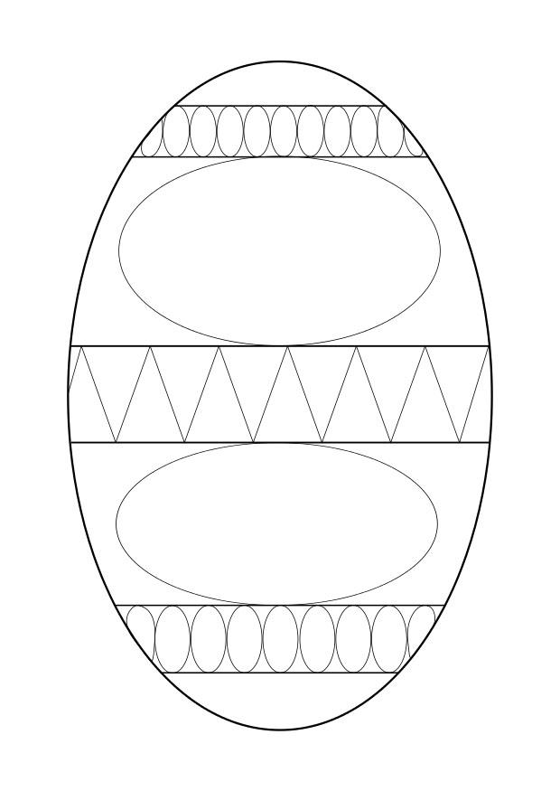 Disegno da colorare uovo di pasqua