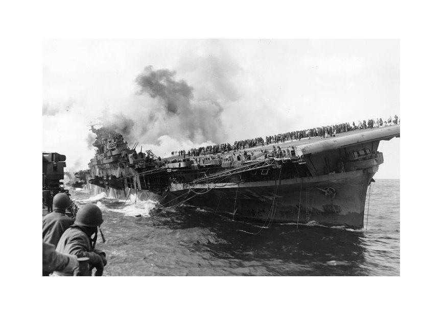 uss franklin,1945 Foto uss franklin,1945