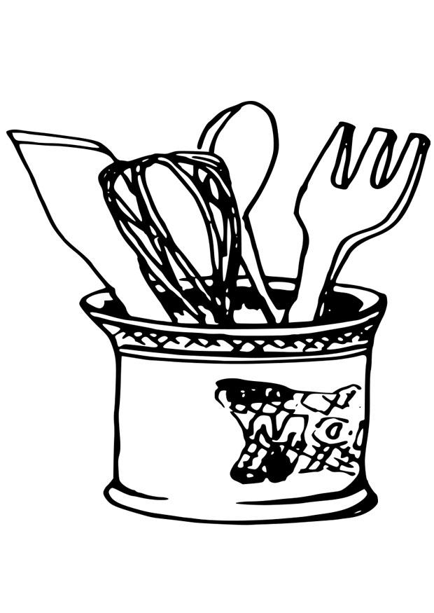 utensili da cucina Disegno da colorare utensili da cucina
