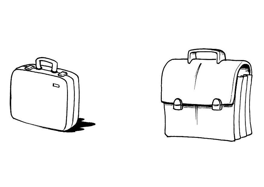 valigetta e borsa Disegno da colorare valigetta e borsa
