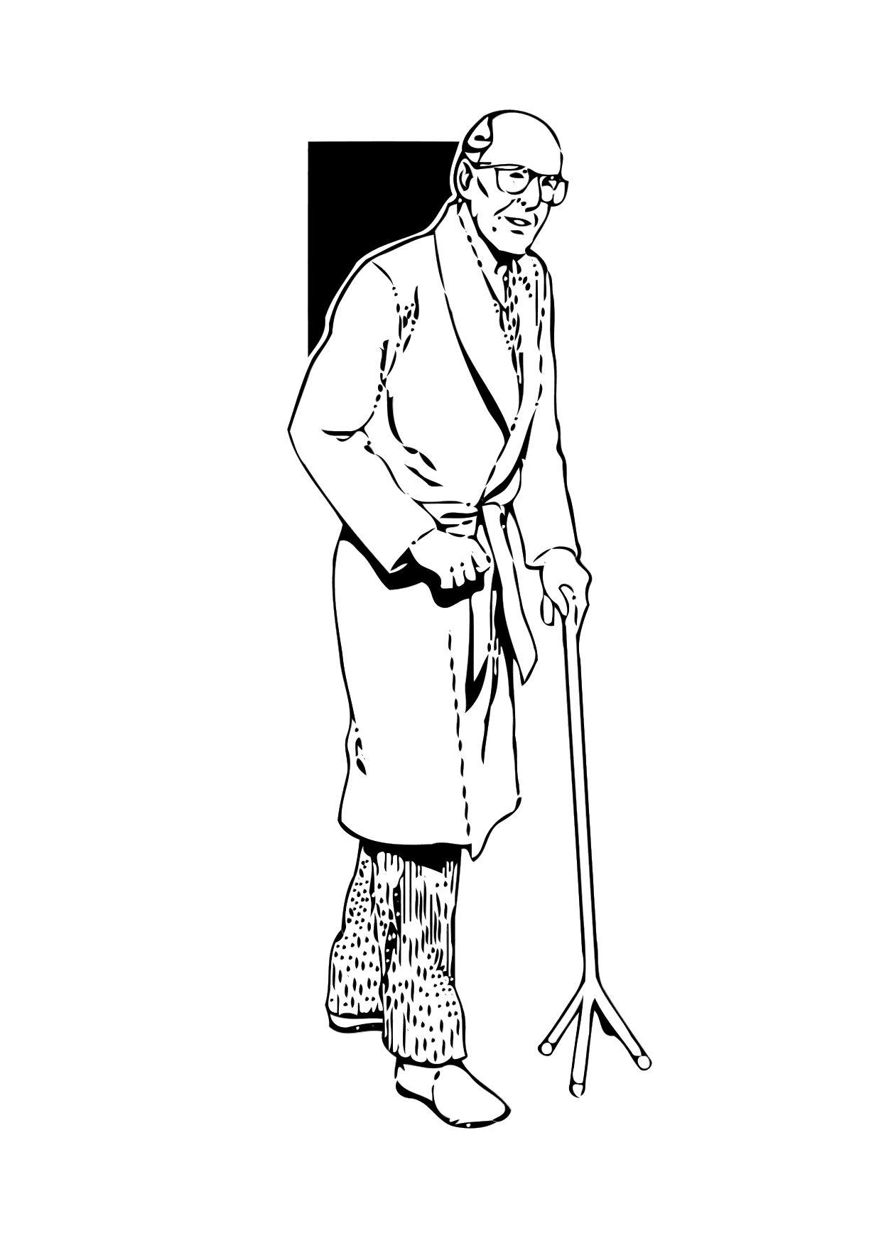 vecchietto Disegno da colorare vecchietto