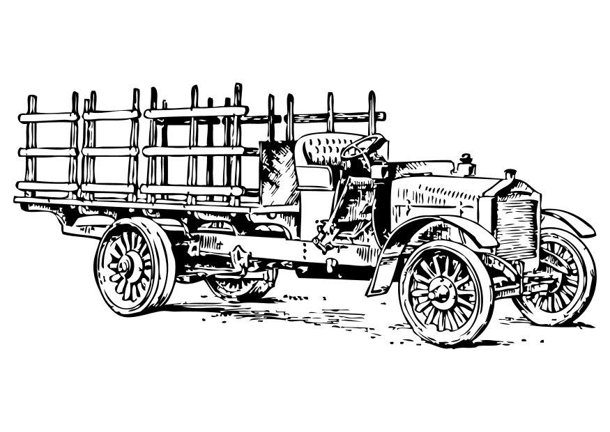 vecchio camion Disegno da colorare vecchio camion