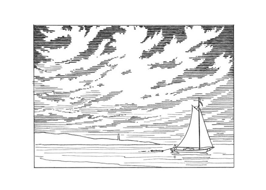 veliero sulla costa Disegno da colorare veliero sulla costa