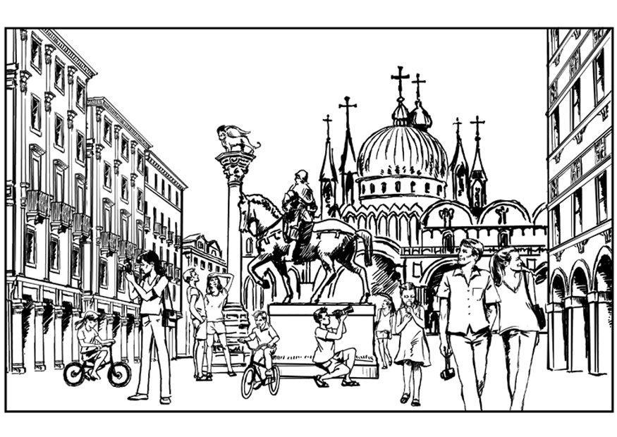 venezia, italia Disegno da colorare venezia, italia