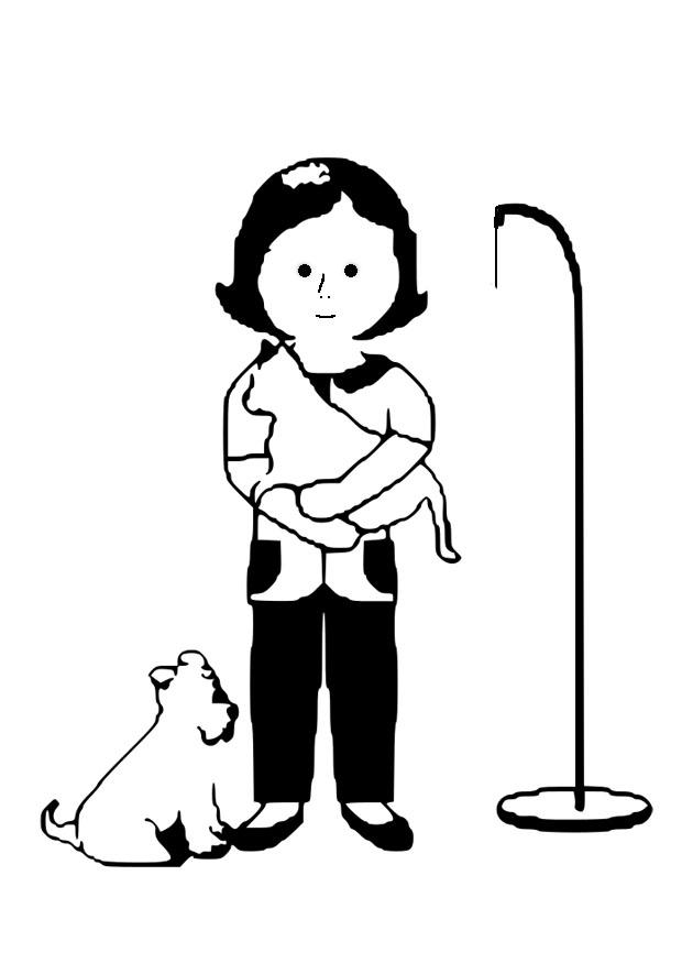 veterinario Disegno da colorare veterinario