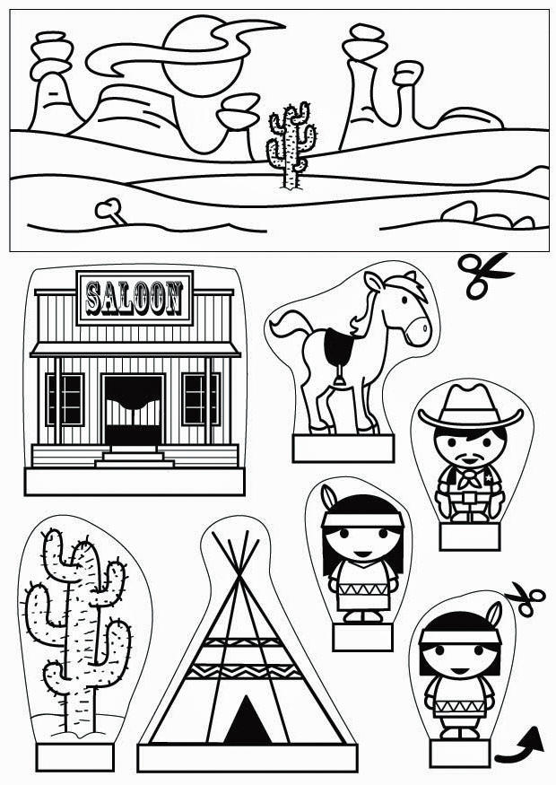 Laboratorio creativo vetrina cowboy e indiani